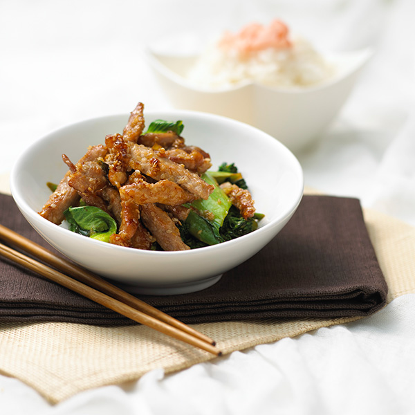 Chinese BBQ Pork with Stir Fry Vegetables