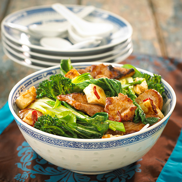 Chinese BBQ Pork with Stir Fry Vegetables